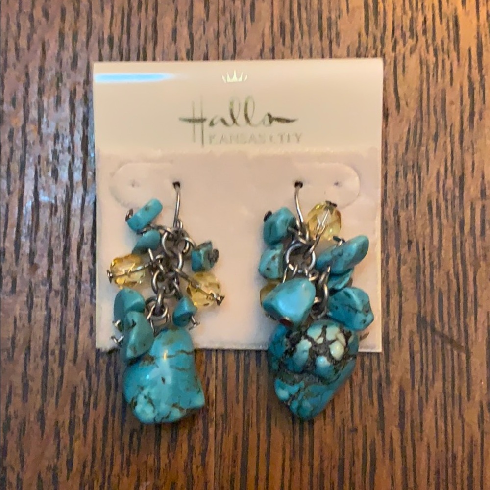 Turquoise stone earrings